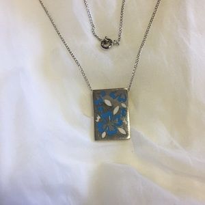 Lucky four leaf clover sterling silver pendant